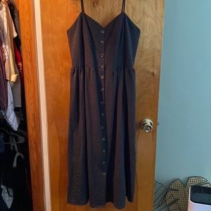 H&M A Line Midi button up dress